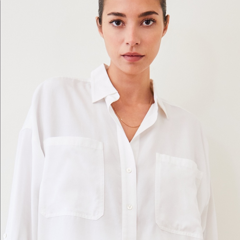 SOLD Aritzia The Group by Babaton Utility Button Up - white - Picture 1 of 3